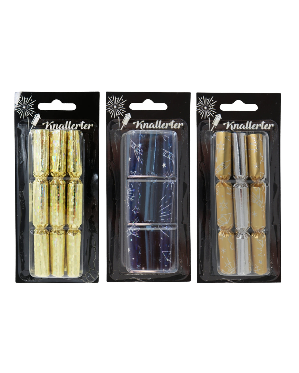 Mopeds 11 cm 6 pcs. in either gold/silver or blue