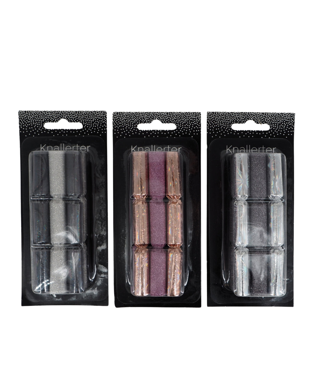 PIE PIECES - GREY, PINK, SILVER - 10.5 CM - PAPER, FOIL - 6 PCS PER PACK.