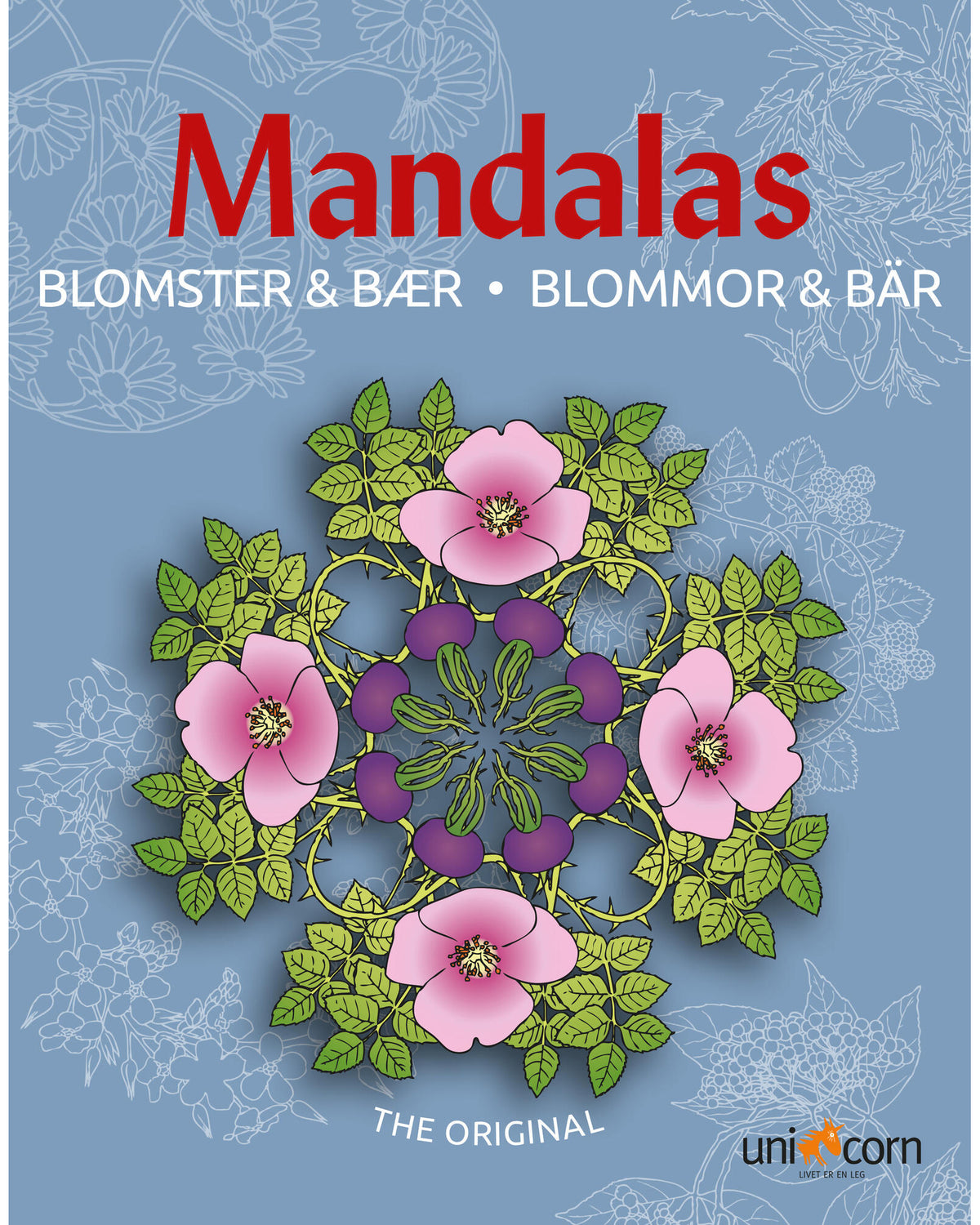 Mandalas with flowers and berries