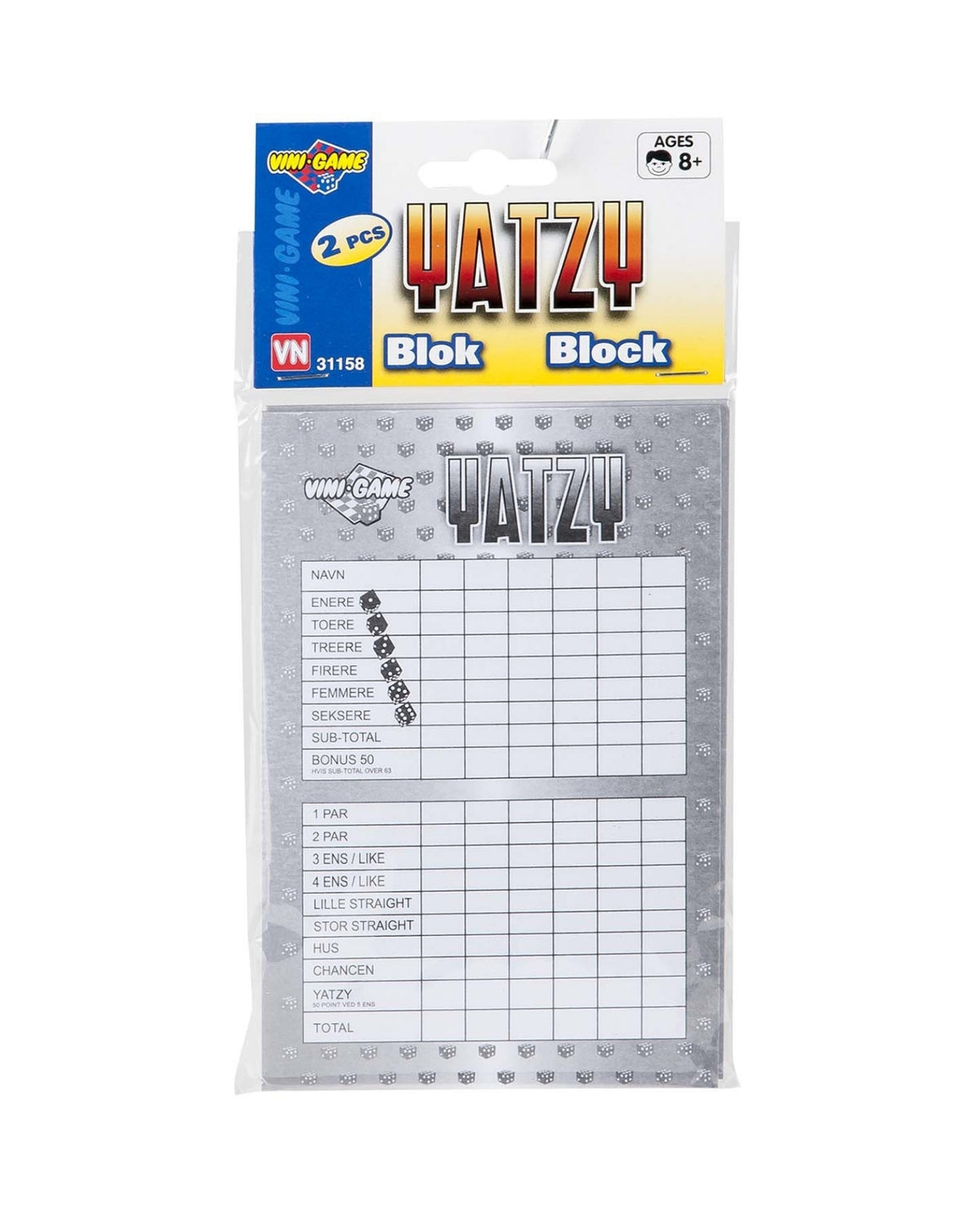 Yatzy pad 2 pcs A6